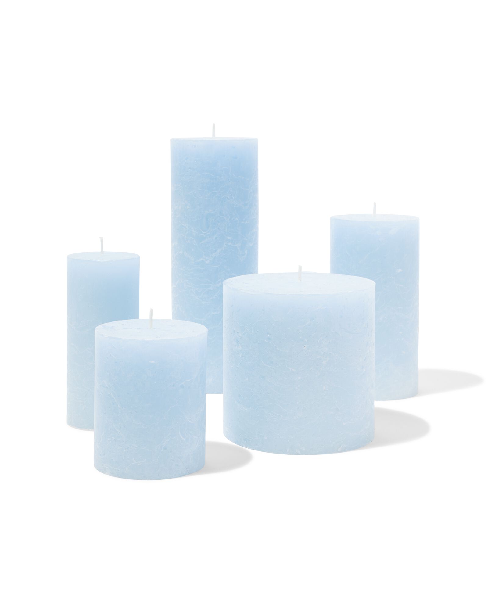 rustieke kaarsen lichtblauw lichtblauw - 1000031629 - HEMA