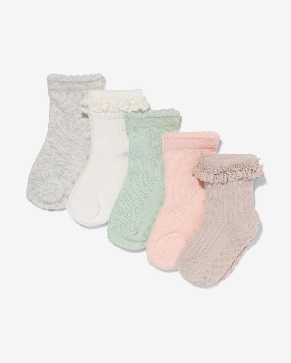 baby sokken met katoen - 5 paar multi multi - 1000030365 - HEMA