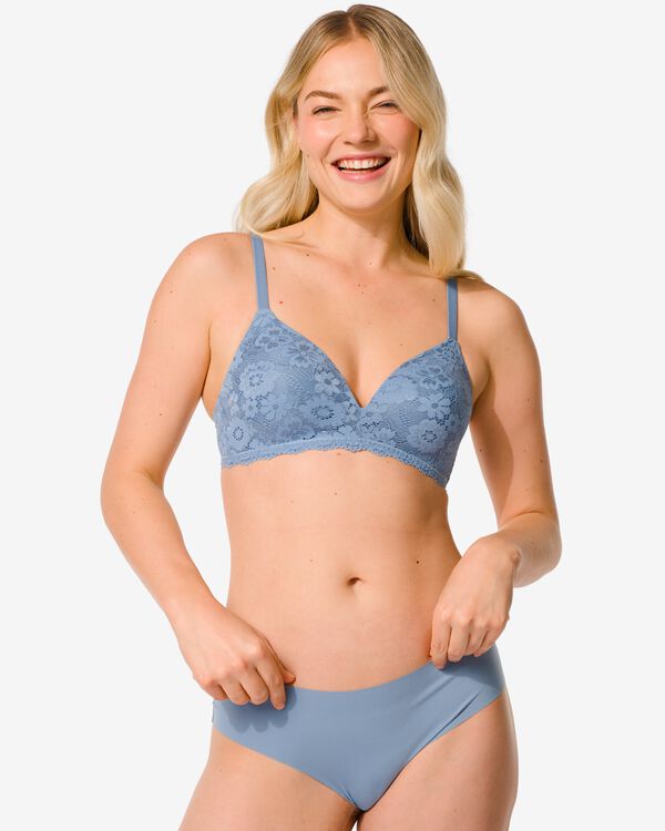dames brazilian micro met kant blauw blauw - 19670089BLUE - HEMA