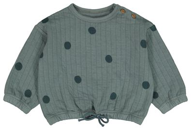 babysweater stippen groen - 1000025140 - HEMA