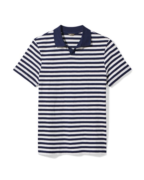 herenpolo Liam donkerblauw donkerblauw - 2140480DARKBLUE - HEMA