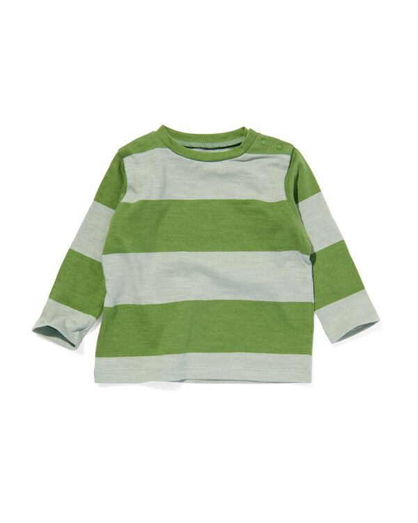 baby t-shirt met strepen groen groen - 33179140GREEN - HEMA