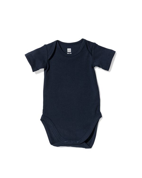 romper organic katoen stretch donkerblauw donkerblauw - 1000012123 - HEMA