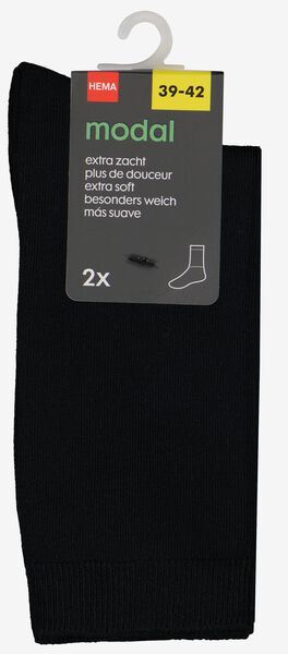 dames sokken met modal - 2 paar zwart 35/38 - 4250516 - HEMA