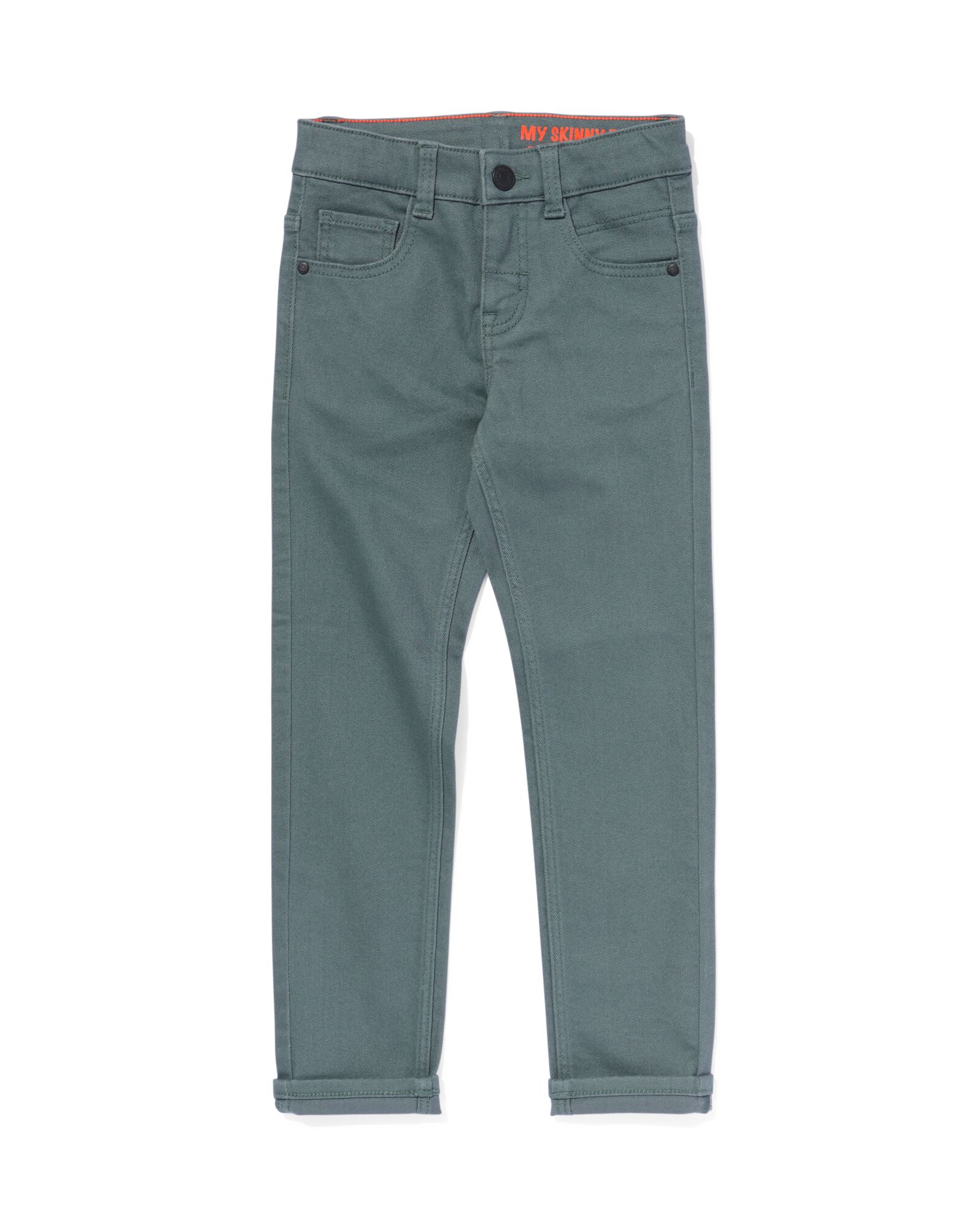 kinderbroek skinny fit groen groen - 30785905GREEN - HEMA