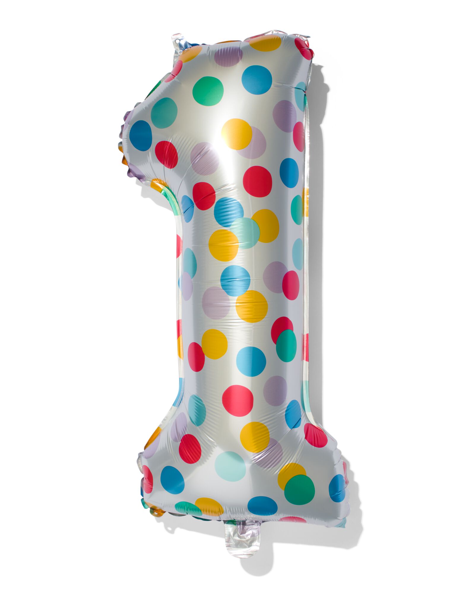 folieballon met confetti XL cijfer 1 - 14200631 - HEMA