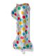 folieballon met confetti XL cijfer 1 - 14200631 - HEMA