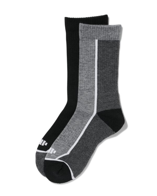 wandelsokken - 2 paar zwart zwart - 4130020BLACK - HEMA