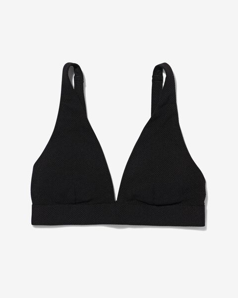 dames triangel bikinitop zwart zwart - 1000030442 - HEMA