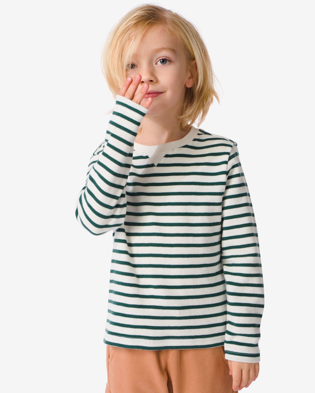 HEMA Kinder Shirt Met Strepen Groen (groen)