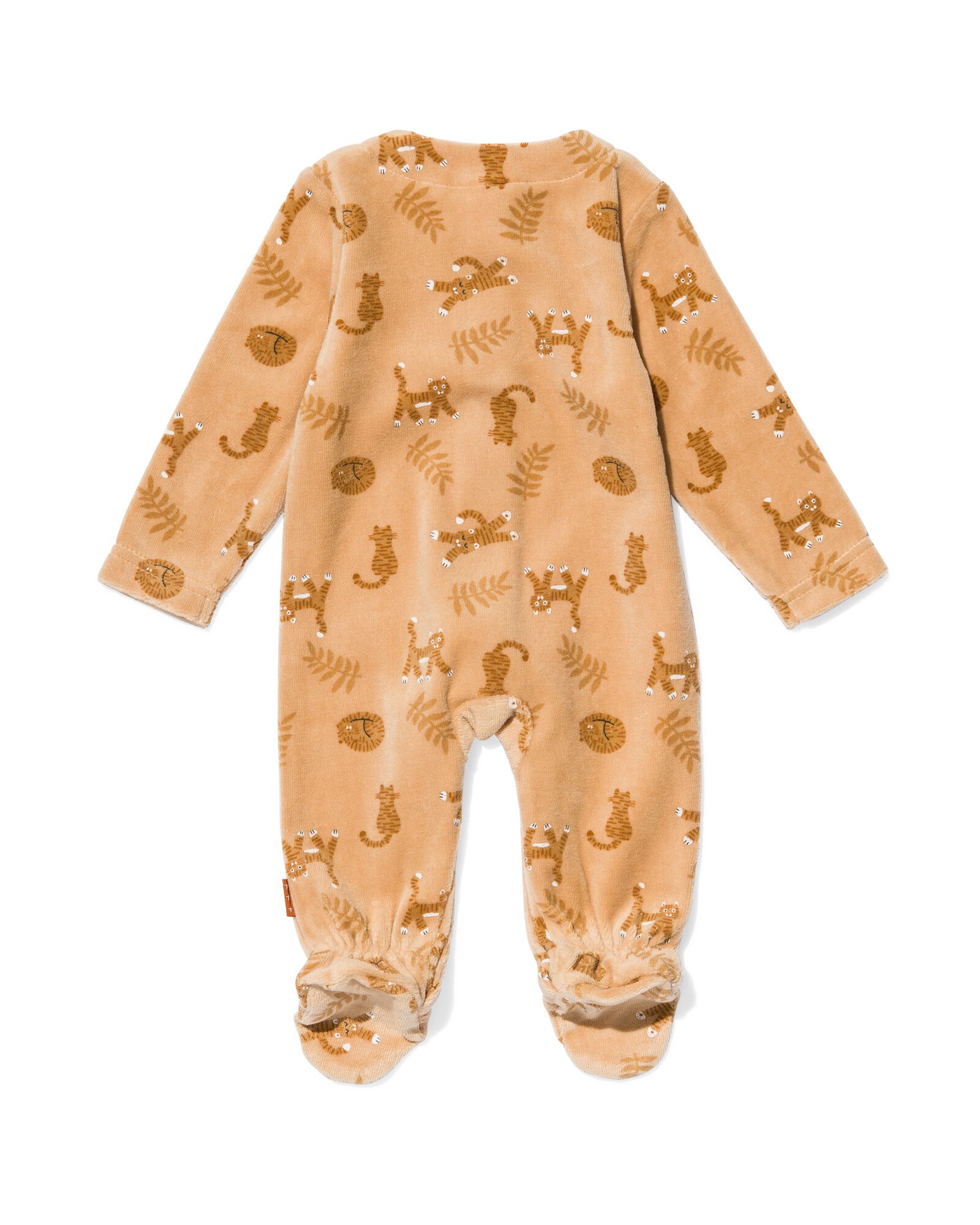 newborn jumpsuit velours tijgers - 1000029842 - HEMA