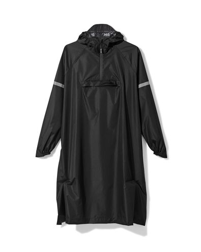 regenponcho voor volwassen lichtgewicht waterdicht zwart zwart - 34440085BLACK - HEMA