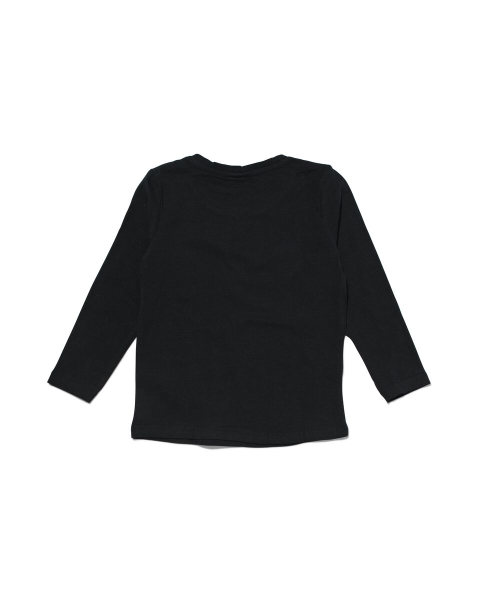 kinder t-shirt zwart zwart - 1000013503 - HEMA