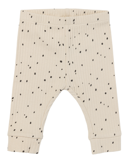 Newborn Rib Legging Met Stippen Stretch Katoen Ecru (ecru)