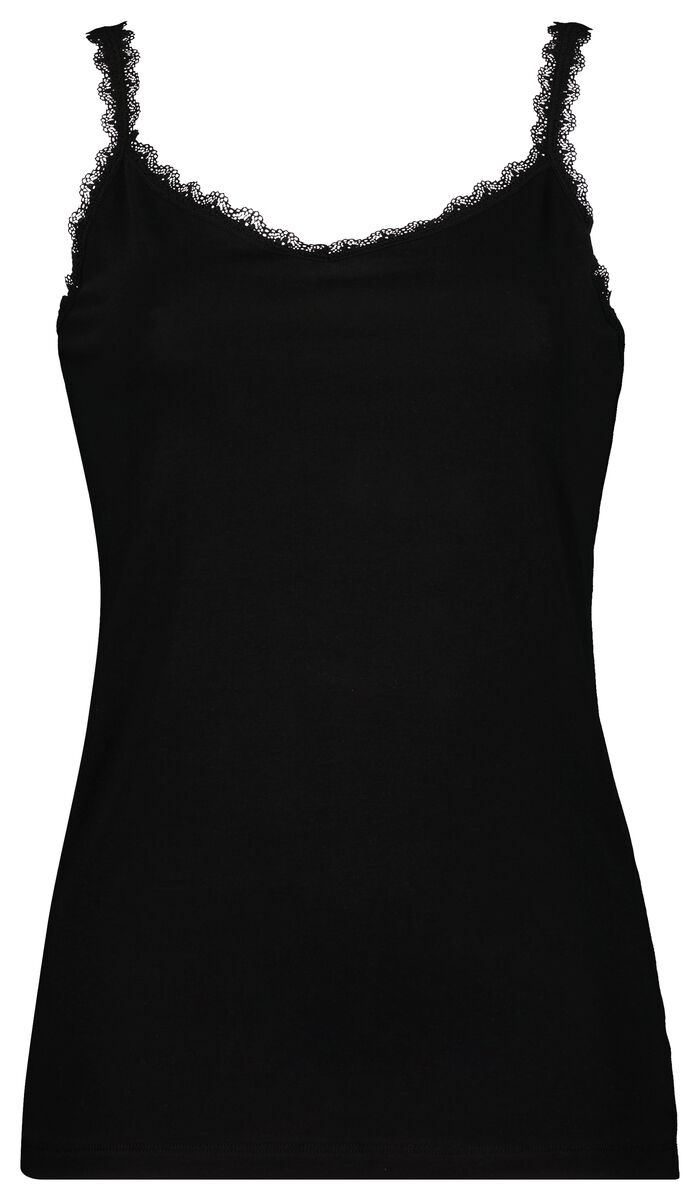 Terminal prototype Portret dameshemd kant zwart - HEMA