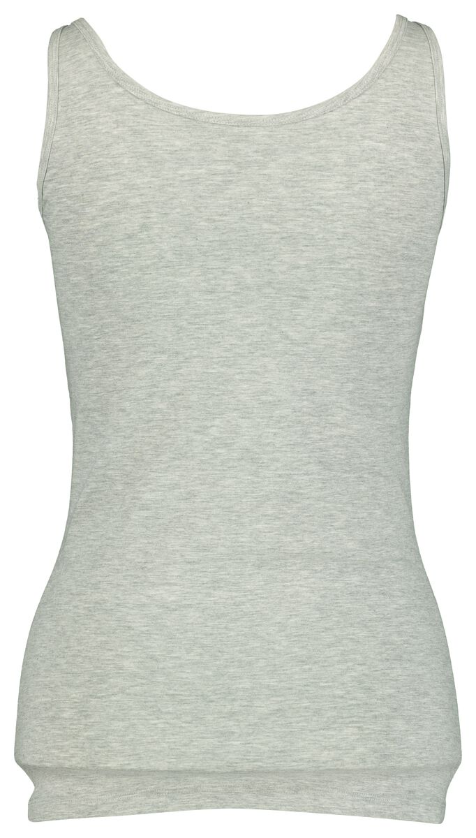 dameshemd katoen grijsmelange L - 19610874 - HEMA