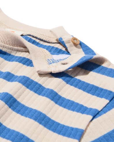 baby T-shirt rib strepen blauw blauw - 33155570BLUE - HEMA