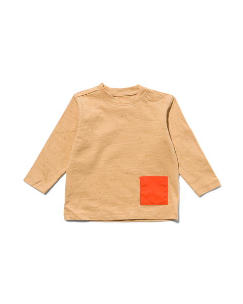 baby t-shirt met zakje bruin bruin - 1000029747 - HEMA