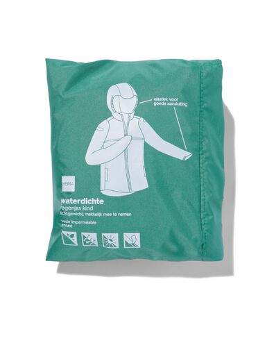 regenjas voor kinderen lichtgewicht groen groen - 18440170GREEN - HEMA