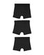 kinder boxers basic stretch katoen - 3 stuks zwart zwart - 19293189BLACK - HEMA