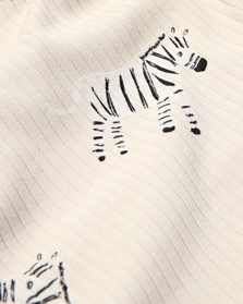 meegroei overslagpakje rib zebra met bamboe ecru ecru - 1000030371 - HEMA