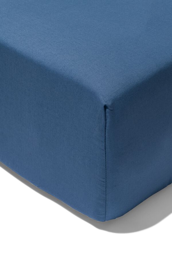 hoeslaken voor boxspring 140x200 zacht katoen blauw - 5120096 - HEMA