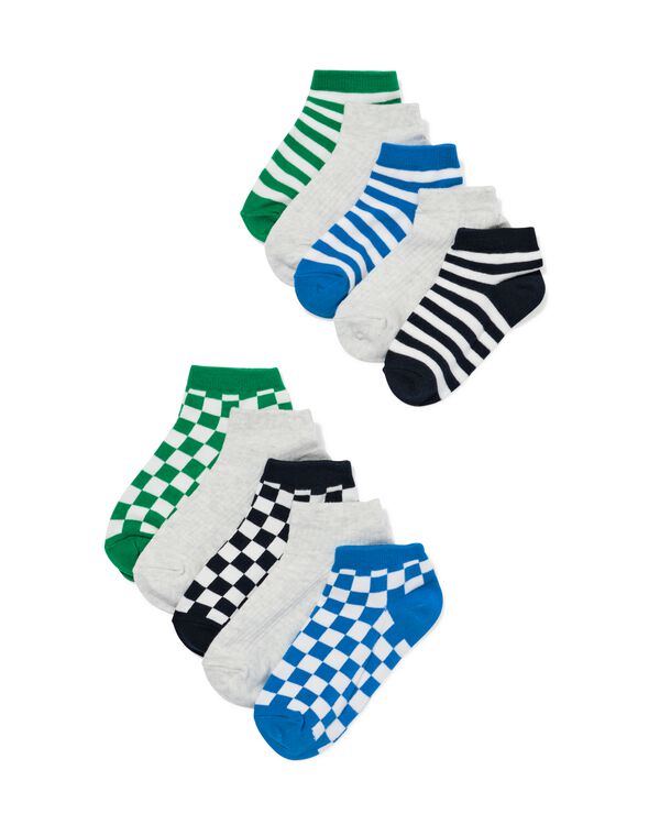 kinder enkelsokken rib - 5 paar blauw blauw - 4311160BLUE - HEMA