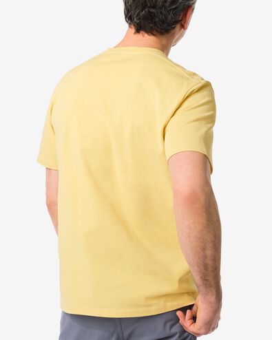 heren t-shirt relaxed fit geel XXL - 2115448 - HEMA