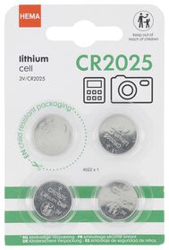 CR2025 lithium batterijen - 4 stuks - 41200015 - HEMA