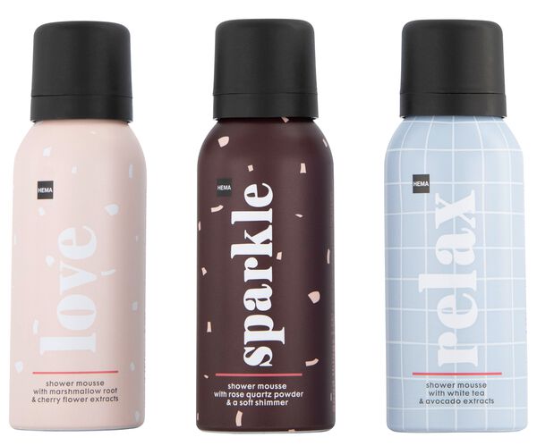 douchemousses mini 150ml - 3 stuks - 11300202 - HEMA