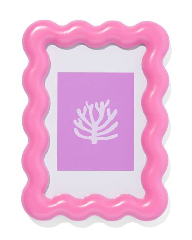 fotolijst 10x15 hout golven roze - 13640003 - HEMA