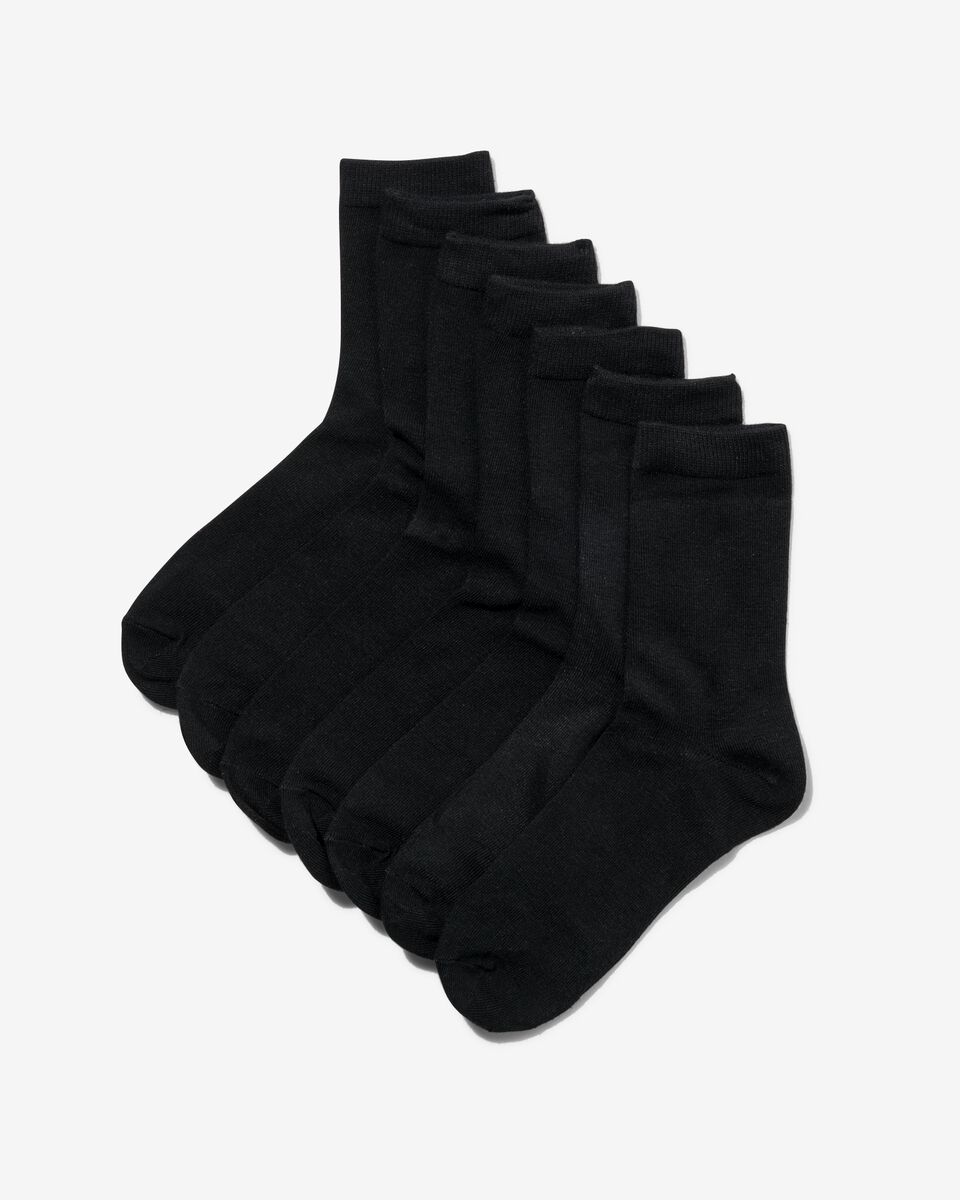 Dislocatie worstelen optioneel dames sokken - 7 paar zwart - HEMA
