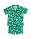 kinder kledingset overhemd en short badstof bladeren groen 86/92 - 30781419 - HEMA