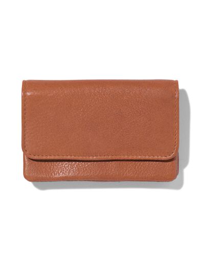 mini portemonnee leer cognac - 18140002 - HEMA