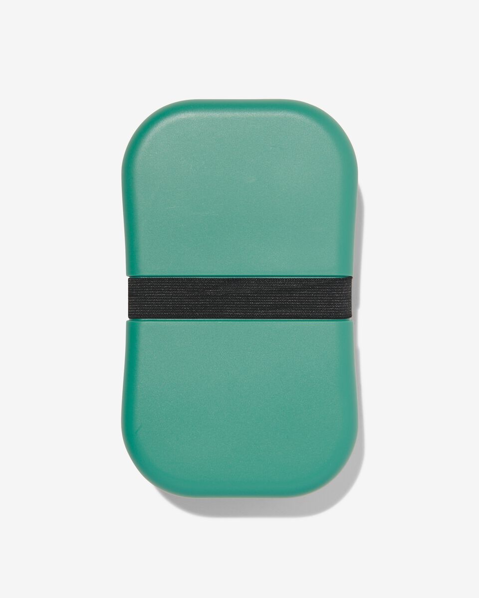 ondersteuning neutrale Gooey lunchbox met elastiek XL groen - HEMA