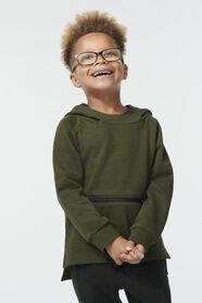 kinder sweater met capuchon legergroen legergroen - 1000029118 - HEMA