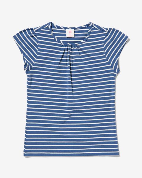 kinder t-shirt met strepen blauw blauw - 1000030416 - HEMA