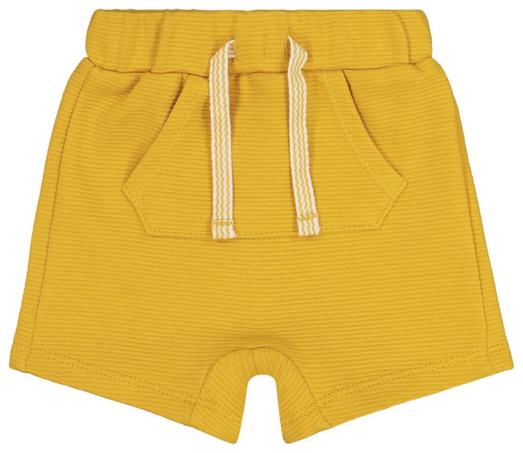 Geestelijk fluweel vonk baby korte broek geel - HEMA