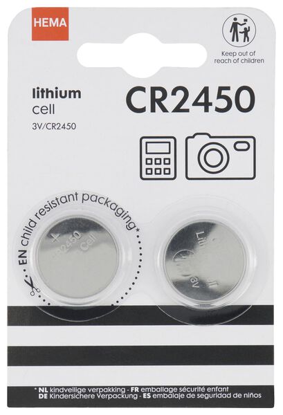 Voorwaarden kanaal Indrukwekkend CR2450 lithium batterijen - 2 stuks - HEMA