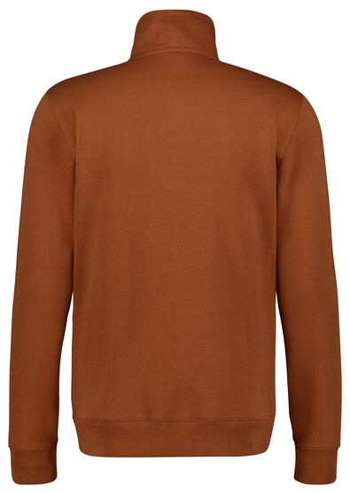 heren sweater met rits bruin bruin - 1000029201 - HEMA