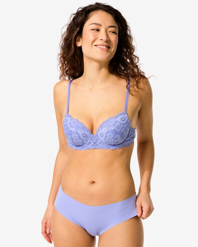 dames brazilian micro met kant blauw blauw - 19640685BLUE - HEMA