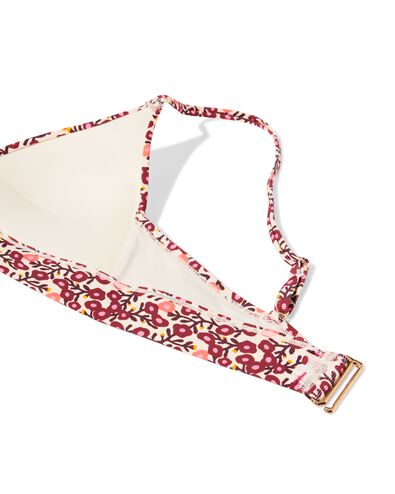 dames voorgevormde push-up bikinitop triangel rib bloemen multi multi - 22351950MULTI - HEMA