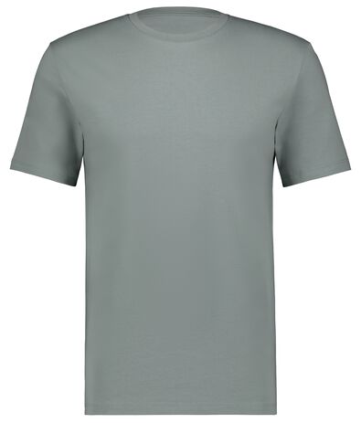 heren t-shirt regular fit o-hals lichtgroen - 1000027600 - HEMA