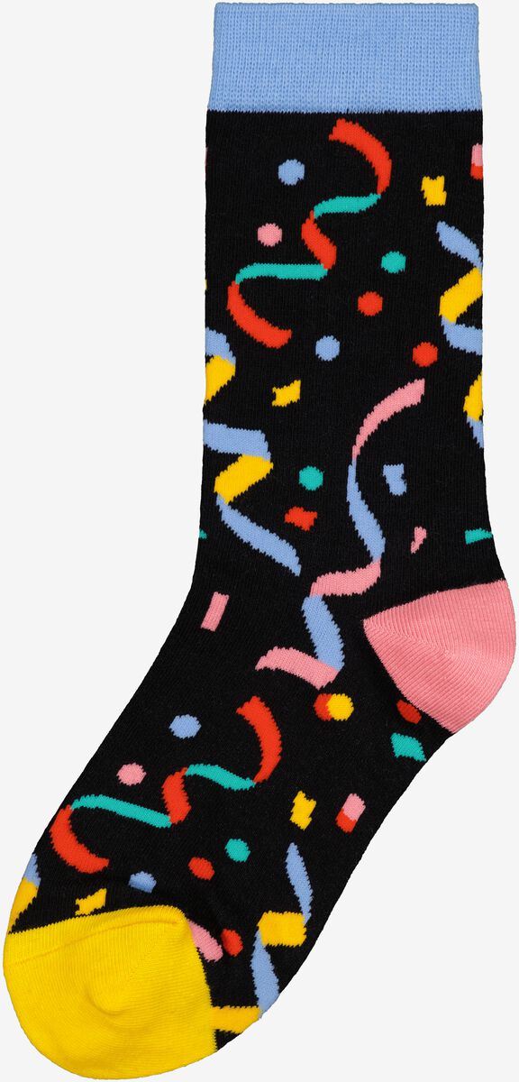 sokken met katoen lets party zwart - 1000029354 - HEMA