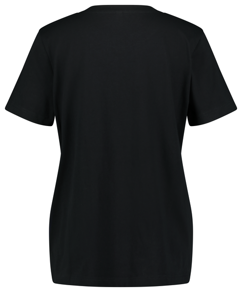 dames t-shirt zwart L - 36394783 - HEMA