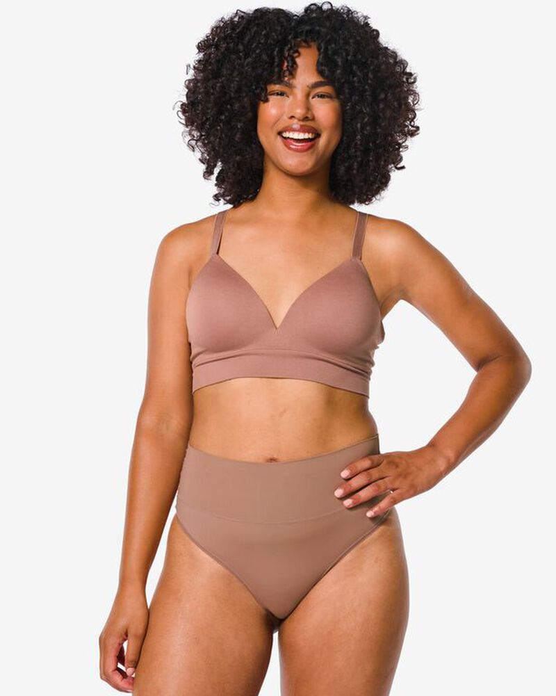 dames lingerie set middenbruin - 200457 - HEMA