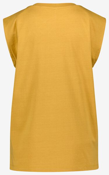 dames t-shirt Dany met kapmouw geel - 1000027991 - HEMA