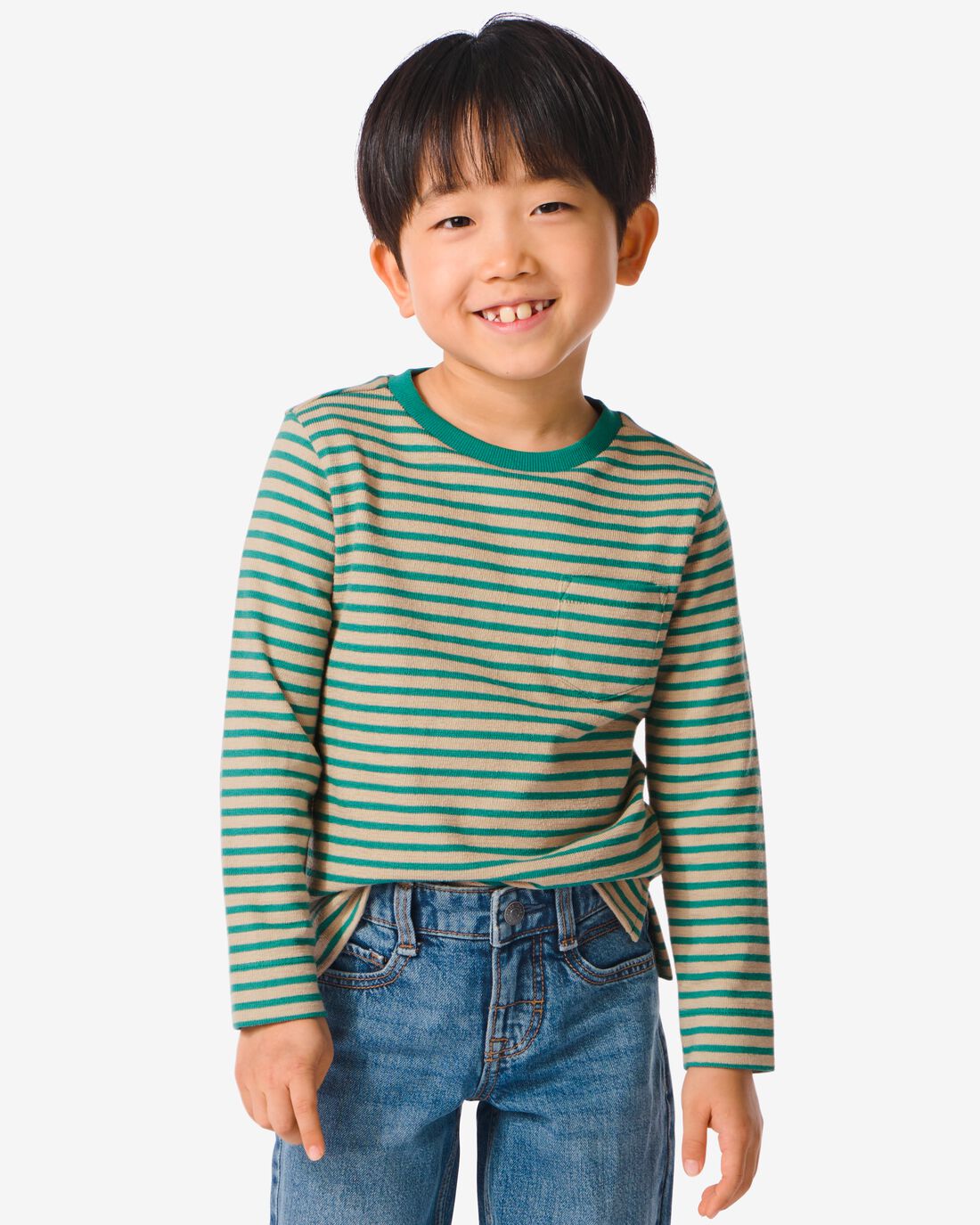 HEMA Kinder Shirt Met Strepen Blauw (blauw)