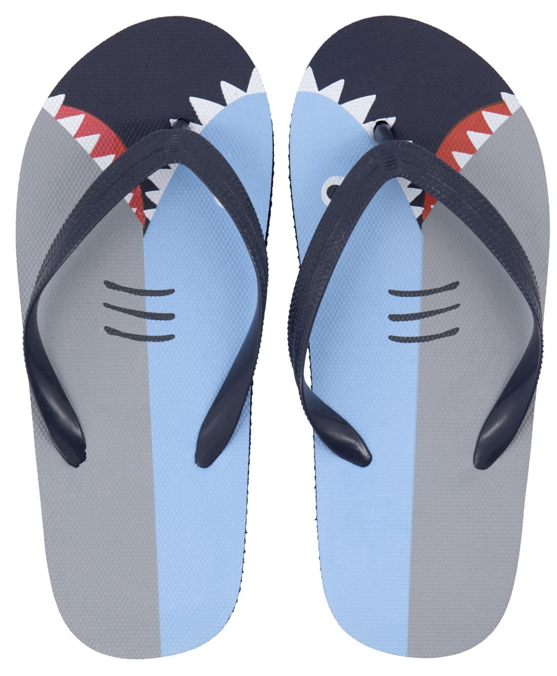HEMA Kinder Teenslippers Haaien Blauw (blauw)