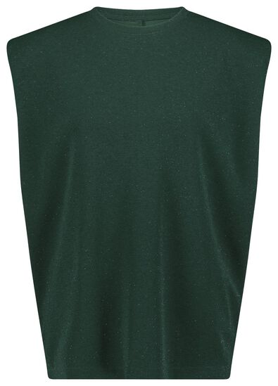 dames t-shirt Lea met glitters groen - 1000025951 - HEMA